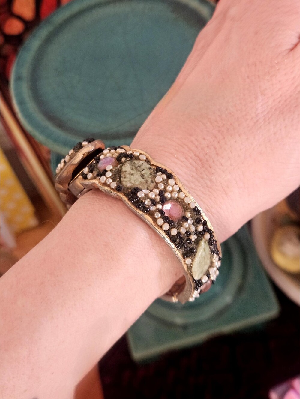 Vintage Swiss 17-Jewel Cocktail Bracelet Watch. Hidden Dial Cocktail Cuff Watch.